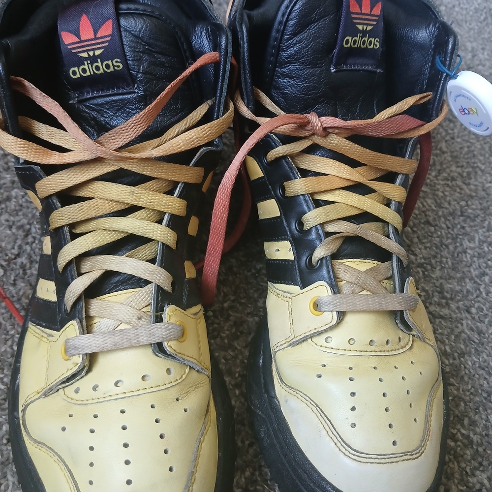 Jeremy Scott x Adidas Black and Yellow Sneakers